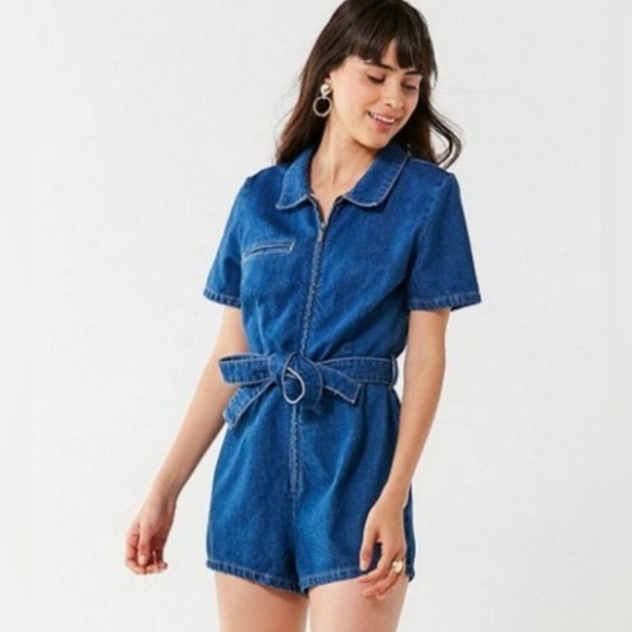 BDG Denim Romper - Picture 2 of 8
